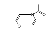 4H-Furo[3,2-b]pyrrole, 4-acetyl-2-methyl- (9CI) structure