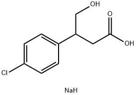 3-(4-氯苯基)4-羟基丁酸,钠盐结构式