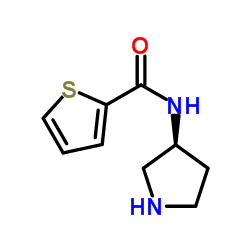 噻吩-2-羧酸(R)-吡咯烷-3-基酰胺盐酸盐结构式