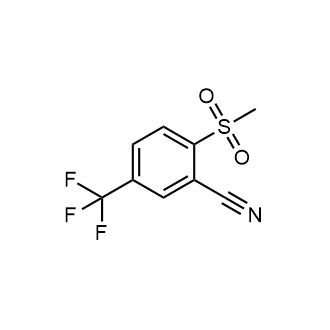 2-(甲基磺酰基)-5-(三氟甲基)苯甲腈结构式