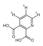 2,3-吡啶二甲酸-d3(主要)结构式