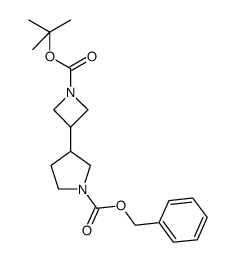 benzyl 3-(1-(tert-butoxycarbonyl)azetidin-3-yl)pyrrolidine-1-carboxylate结构式
