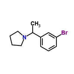 1-[1-(3-Bromophenyl)ethyl]pyrrolidine结构式