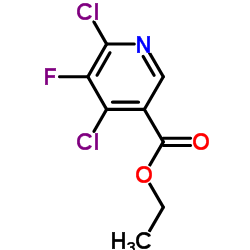 4,6-二氯-5-氟烟酸乙酯结构式