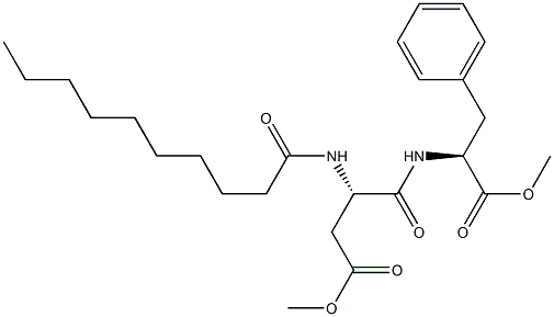 N-[N-(1-Oxodecyl)-L-α-aspartyl]-L-phenylalanine dimethyl ester structure