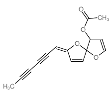1,6-Dioxaspiro[4.4]nona-2,8-dien-4-ol,7-(2,4-hexadiyn-1-ylidene)-, 4-acetate结构式