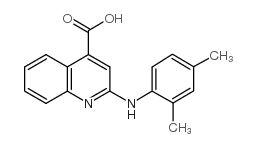 2-[(2,4-二甲基苯基)氨基]喹啉-4-羧酸结构式