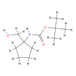 N-BOC-1-氨基-1-环戊烷甲醇结构式