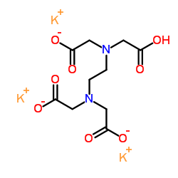 Tripotassium hydrogen ethylenediaminetetraacetate Structure