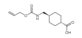 trans-4-allyloxycarbonylaminomethylcyclohexanecarboxylic acid结构式