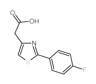 2-(4-氟苯基)-1,3-噻唑-4-基]乙酸结构式