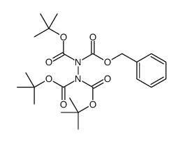 benzyl N-[bis[(2-methylpropan-2-yl)oxycarbonyl]amino]-N-[(2-methylpropan-2-yl)oxycarbonyl]carbamate结构式
