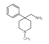 (1-甲基-4-苯基哌啶-4-基)甲胺结构式