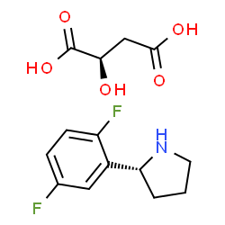 2-(2,5-二氟苯基)吡咯烷(R)-2-羟基琥珀酸盐结构式