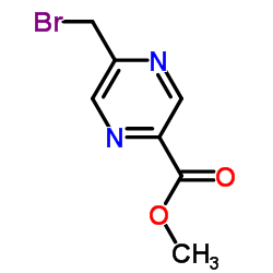 甲基-5-(溴甲基)吡嗪-2-甲酸甲酯结构式