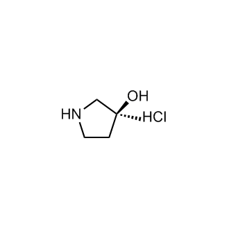 (S)-3-甲基吡咯烷-3-醇盐酸盐结构式