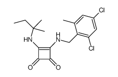3-[(2,4-dichloro-6-methylphenyl)methylamino]-4-(2-methylbutan-2-ylamino)cyclobut-3-ene-1,2-dione结构式