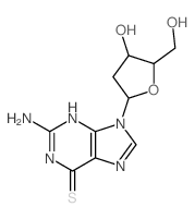 6H-Purine-6-thione,2-amino-9-(2-deoxy-a-D-erythro-pentofuranosyl)-1,9-dihydro- picture