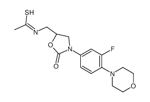 (S)-N-((3-(3-fluoro-4-Morpholinophenyl)-2-oxooxazolidin-5-yl)Methyl)ethanethioamide Structure