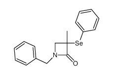 1-benzyl-3-methyl-3-(phenylselanyl)azetidin-2-one结构式