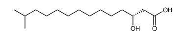 (R)-3-hydroxy-13-methyltetradecanoic acid Structure