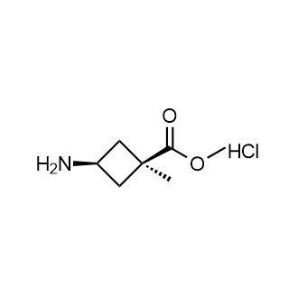 (1s,3s)-3-氨基-1-甲基环丁烷-1-羧酸甲酯盐酸盐结构式