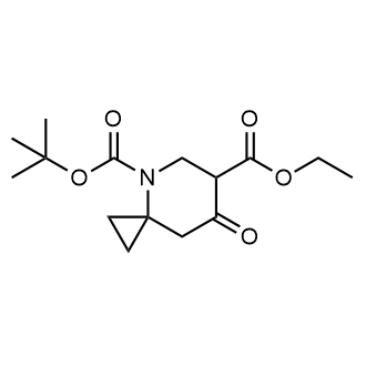 4-(Tert-butyl) 6-ethyl 7-oxo-4-azaspiro[2.5]Octane-4,6-dicarboxylate Structure