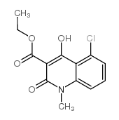 5-氯-1,2-二氢-4-羟基-1-甲基-2-氧代-3-喹啉羧酸乙酯结构式