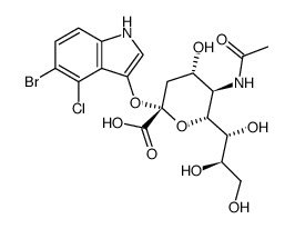 5-溴-4-氯-3-吲哚神经氨酸结构式