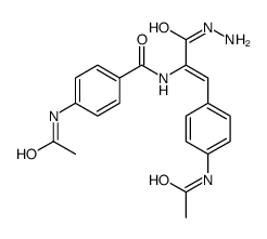 4-acetamido-N-[(Z)-2-(4-acetamidophenyl)-1-(hydrazinecarbonyl)ethenyl] benzamide结构式