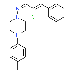 N-[(1Z,2Z)-2-chloro-3-phenylprop-2-en-1-ylidene]-4-(4-methylphenyl)piperazin-1-amine结构式