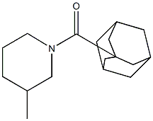 3-甲基-1-(金刚烷-1-基羰基)哌啶结构式