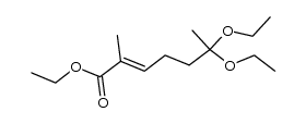 6,6-diethoxy-2-methyl-hept-2-enoic acid ethyl ester Structure