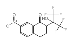 1(2H)-Naphthalenone,3,4-dihydro-7-nitro-2-[2,2,2-trifluoro-1-hydroxy-1-(trifluoromethyl)ethyl]-结构式