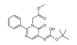5-[[(1,1-二甲基乙氧基)羰基]氨基]-6-氧代-2-苯基-1(6h)-嘧啶乙酸甲酯结构式