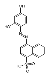 4-(2,4-dihydroxy-phenylazo)-naphthalene-1-sulfonic acid Structure