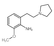1-[2-(2-氨基-3-甲氧基苯基)乙基]吡咯烷结构式