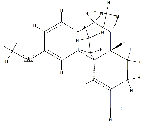 5,6-Didehydro-3-methoxy-6,17-dimethylmorphinan structure