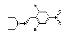 1-(2,6-dibromo-4-nitrophenyl)-3,3-diethyltriaz-1-ene结构式