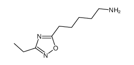 5-(3-ethyl-1,2,4-oxadiazol-5-yl)pentan-1-amine结构式