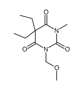 5,5-diethyl-1-(methoxymethyl)-3-methyl-1,3-diazinane-2,4,6-trione Structure