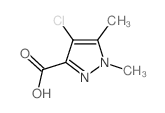 4-chloro-1,5-dimethyl-1H-pyrazole-3-carboxylic acid(SALTDATA: FREE) Structure