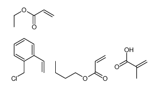 butyl prop-2-enoate,1-(chloromethyl)-2-ethenylbenzene,ethyl prop-2-enoate,2-methylprop-2-enoic acid Structure