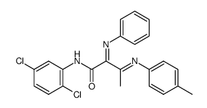 N-(2,5-Dichloro-phenyl)-2-[(Z)-phenylimino]-3-[(E)-p-tolylimino]-butyramide结构式