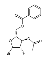 1,3-di-O-acetyl-5-O-benzoyl-2-deoxy-2-fluoro-D-arabinofuranosyl bromide Structure