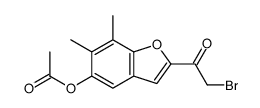 [2-(2-bromoacetyl)-6,7-dimethyl-1-benzofuran-5-yl] acetate Structure