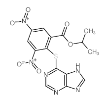 propan-2-yl 3,5-dinitro-2-(5H-purin-6-ylsulfanyl)benzoate结构式