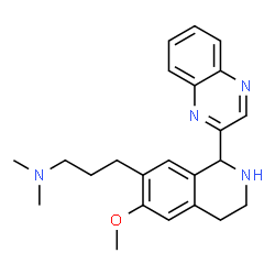 7-Isoquinolinepropanamine,1,2,3,4-tetrahydro-6-methoxy-N,N-dimethyl-1-(2-quinoxalinyl)-(9CI) Structure