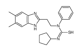 (9ci)-n-环戊基-n-[2-(5,6-二甲基-1H-苯并咪唑-2-基)乙基]-n-苯基硫脲结构式
