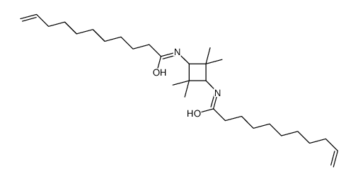 N-[2,2,4,4-tetramethyl-3-(undec-10-enoylamino)cyclobutyl]undec-10-enamide结构式